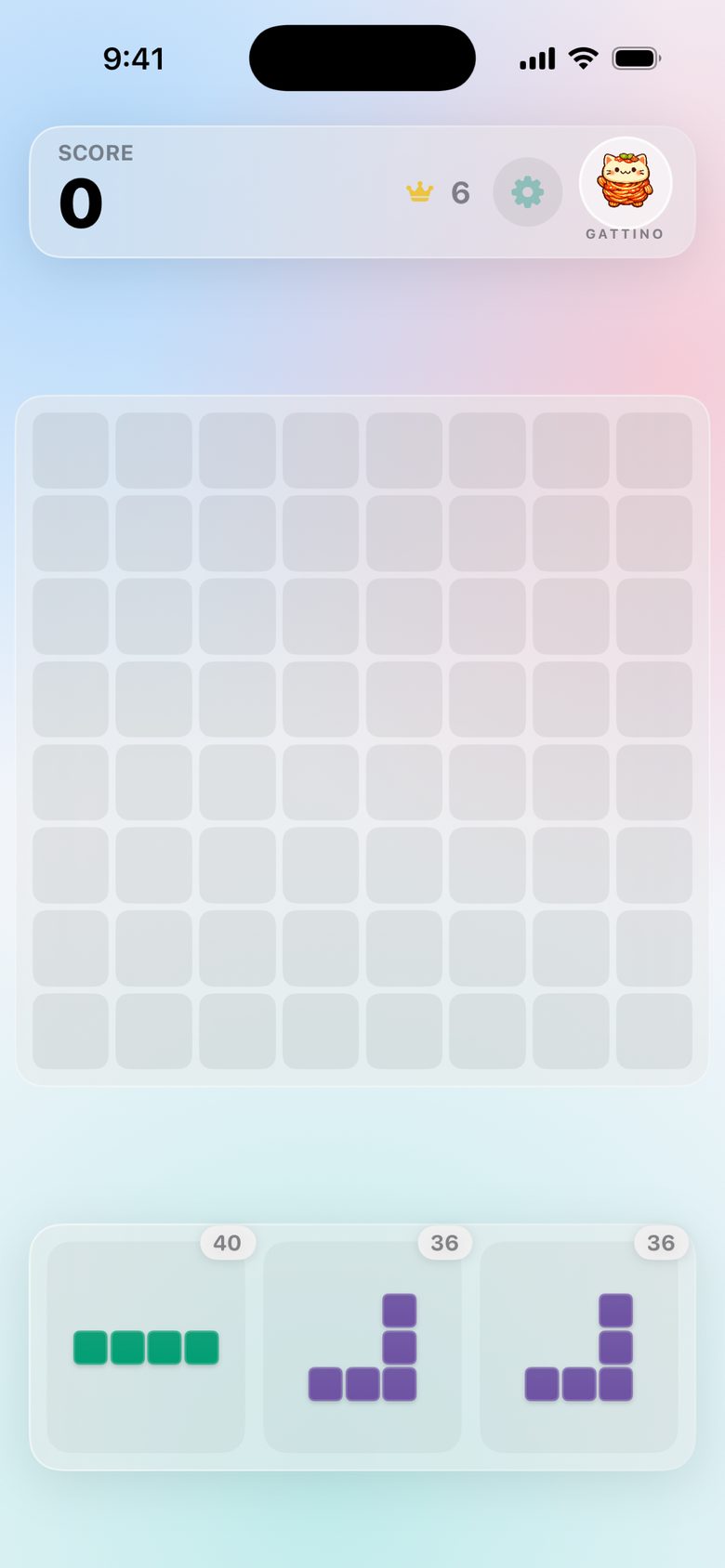 Blockwise の新規ゲーム画面